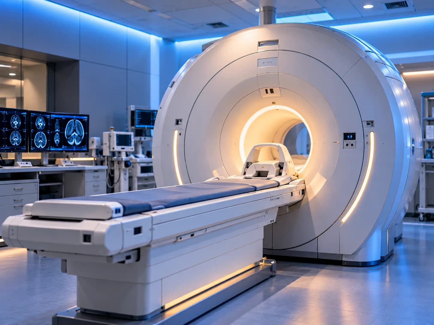 MRI scanner in a modern imaging room